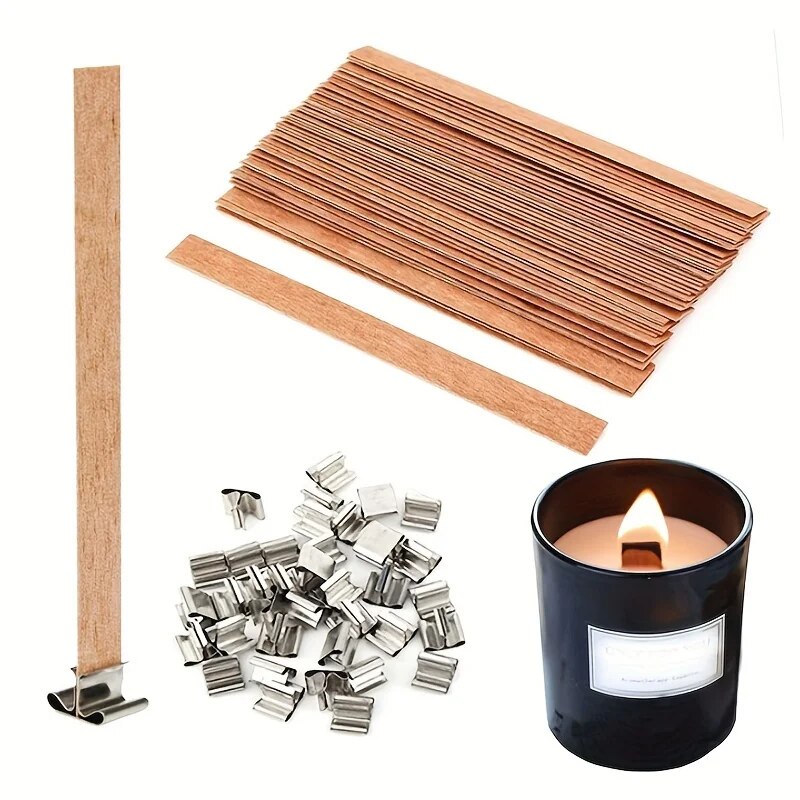 Wooden Wick Candle - 30 sztuk wysokiej jakości drewniany knot