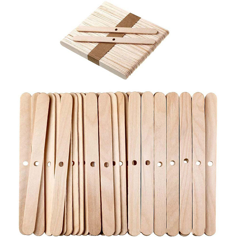 Wooden Wick Candle - ● 50 SZT. Drewniane Podstawki na