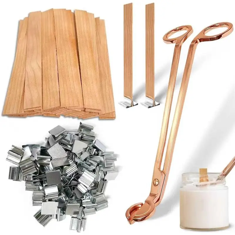 Wooden Wick Candle - 100 szt. wysokiej jakości drewnianych knotów