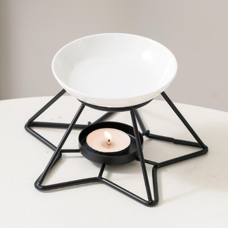 Home Fragrance Oils For Oil Burners - Metalowy stojak w kształcie gwiazdy, ceramiczna