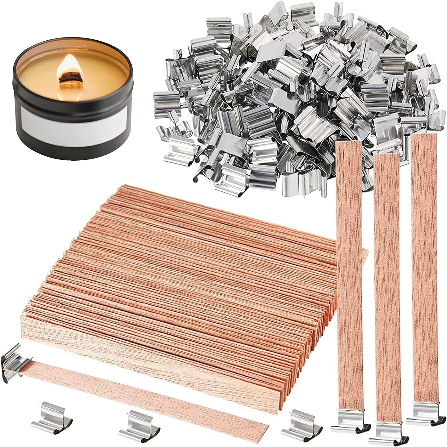 Wooden Wick Candle - 10-100 SZTUK Knot świec zapachowych do