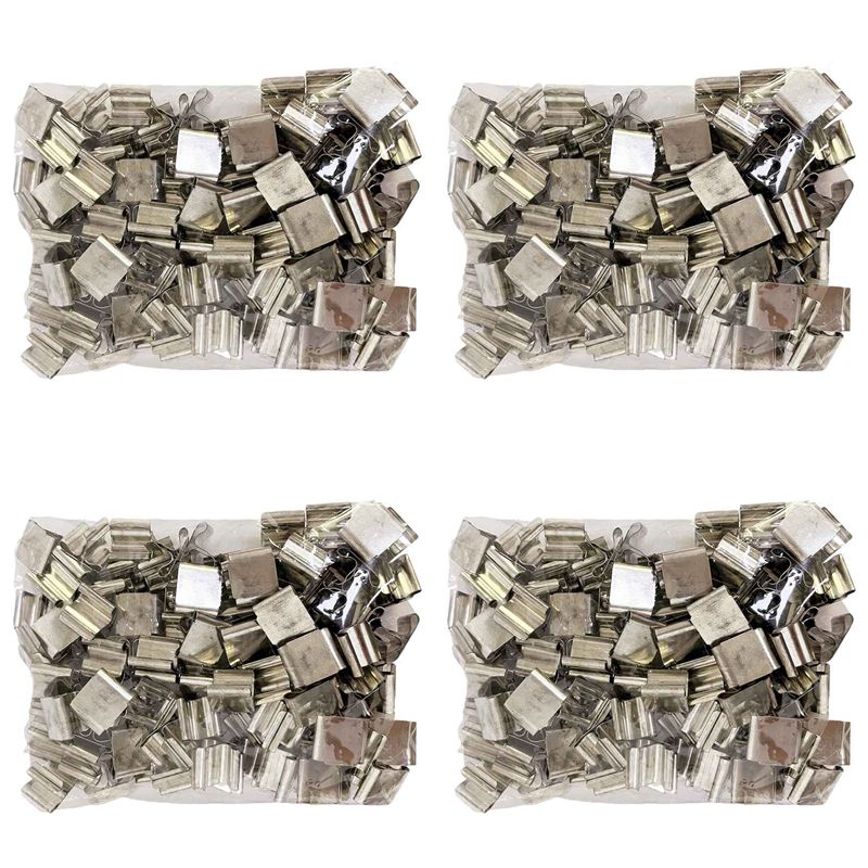 Wooden Wick Candle - ABUI-400 PCS Metalowy uchwyt na knot,